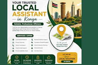 provide local support and assistance for any task in kenya