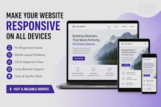 fix responsive issues and mobile layout problems for your website