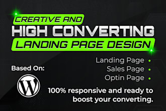 build a premium landing page using astra and elementor expert skills