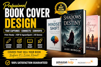 do book cover design, fix cover, redesign ebook cover, KDP book cover design