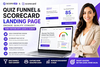 scoreapp quizz scoring system scorecard landing page and lead generation funnel
