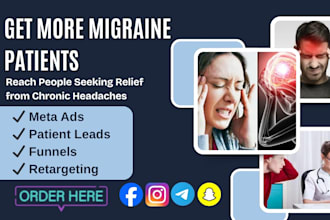 run meta ads to generate migraine and neurology patient leads