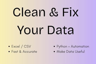 clean and format data