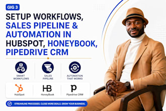 setup workflows sales pipeline and automation in hubspot honeybook pipedrive crm