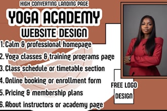 yoga academy website yoga studio website yoga instructor website wellness studio