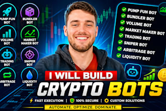 build trading bot, bundler bot, volume bot, market maker, pump fun bot