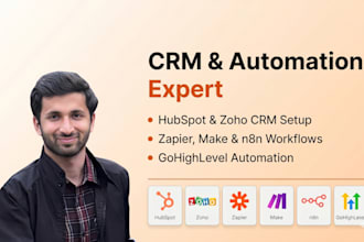 be your hubspot or zoho CRM expert for setup and workflow automation
