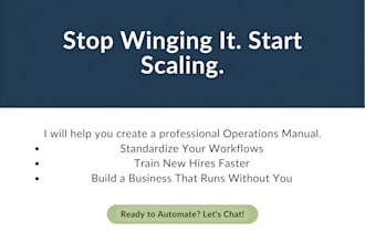 create your business operations manual and sops