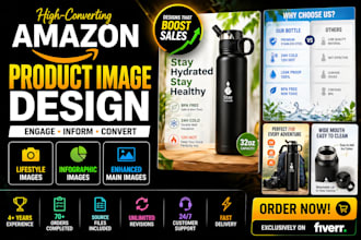 design amazon listing images design, amazon infographic, product listing images