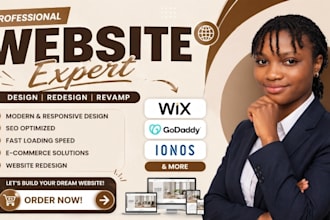 build, design, redesign website, wix, godaddy, ionos, website expert