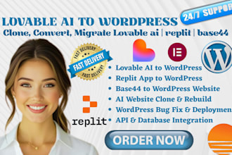 convert lovable ai to wordpress migrate fix clone lovable ai replit base44 apps
