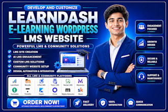 build wordpress lms website with tutor lms pro, learndash buddyboss, masterstudy