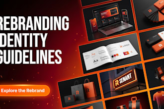rebrand your visual identity branding kit, modify and revamp brand identity kit