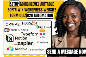 setup gohighlevel airtable softr wix wordpress website form quiz b2b automation