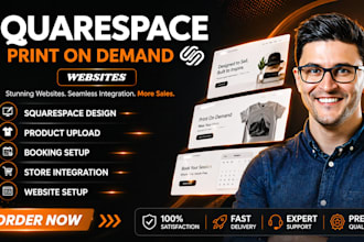 setup squarespace printful on demand store with SEO and squarespace integration