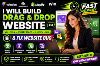 build drag and drop website fix bugs and SEO shopify wix wordpresse website
