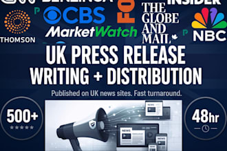 uk press release writing distribution on UK sites