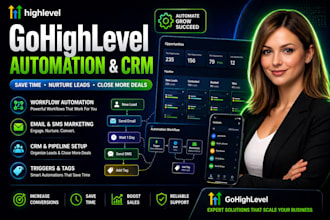 automate your gohighlevel CRM with workflows, email and SMS