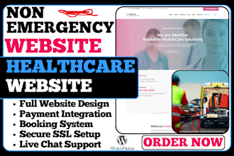 build non emergency website medical transportation, nemt healthcare website