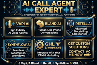 create ai voice agent automation with vapi bland ai retell ai synthflow crm ghl
