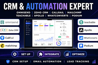 setup omnisend zoho crm callrail mailchimp teachable apollo whatconverts podium