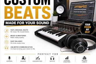 create studio quality custom beat for your song