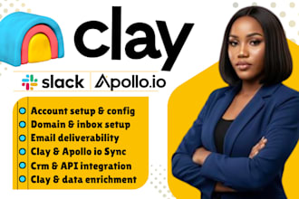 setup apollo, apollo io, clay, integrate salesforce, zapier, slack automation