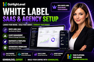 setup gohighlevel saas, white label, and agency account