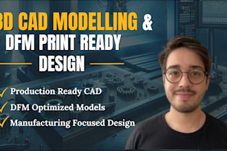 provide dfm optimized cad design and technical drawing for manufacturing