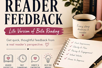 provide fast, honest feedback on your story or manuscript