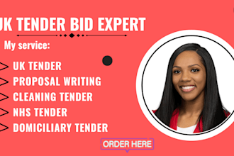 do tender bid proposal, UK tender, cleaning tender writing