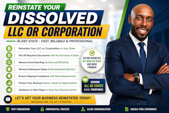 reinstate your dissolved llc, corporation in any US state