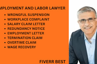 handle wrongful suspension, salary claims, redundancy, and employment complaints