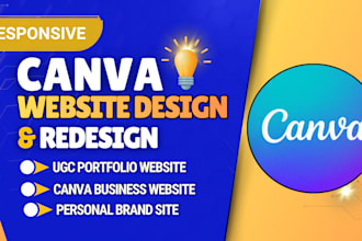 design canva website, canva landing page redesign canva ugc portfolio website