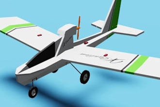design aircraft, drone and uav cad model