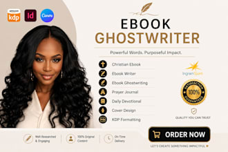 christian ebook, christian book, prayer journal, daily devotional as ghostwriter