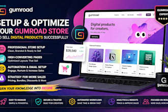 create and optimize your gumroad store to sell digital products