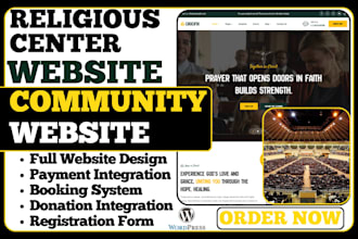design modern church website community ministry webiste religious center website