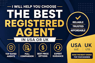 recommend the best registered agent service in the US or UK llc ltd