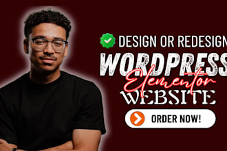 design or redesign godaddy website wordpress elementor website wordpress design