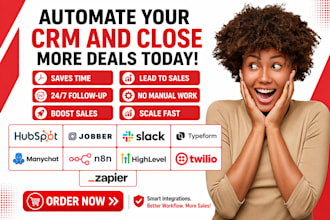 hubspot jobber slack typeform manychat n8n gohighlevel twilio zapier integration