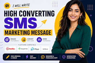 write high converting SMS marketing messages