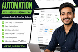 setup attio CRM, zoho CRM, automation workflows and integrations
