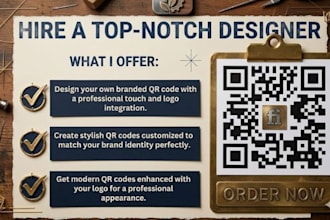 design a professional custom qr code with logo for your business