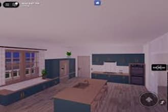 do roblox map, roblox house model, interior stylized build as roblox map builder