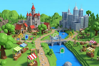 create custom roblox low poly 3d models, assests and game structures