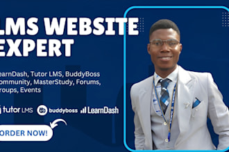 build lms website with learndash, tutor lms, buddyboss, learnpress, masterstudy