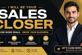 commission based sales closer b2b cold calling and close high ticket sales
