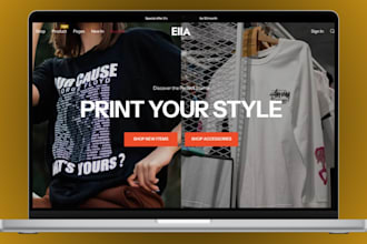 build print on demand clothing shopify store, shopify website printify website