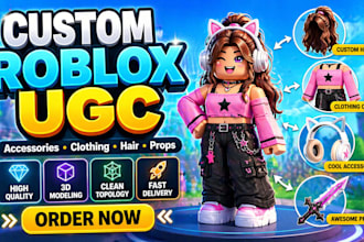 create custom roblox ugc accessories, clothing, hair, props, and outfits